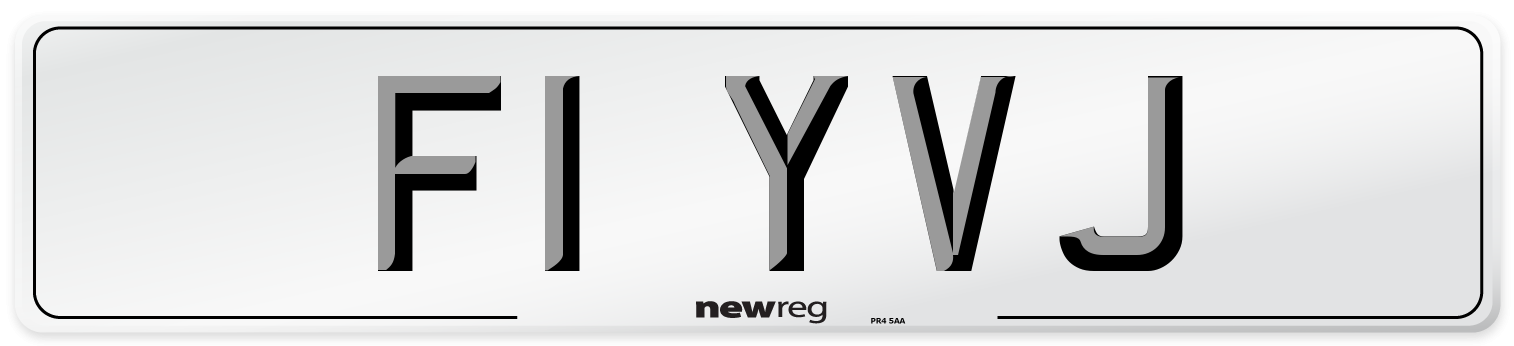 F1 YVJ Number Plate from New Reg